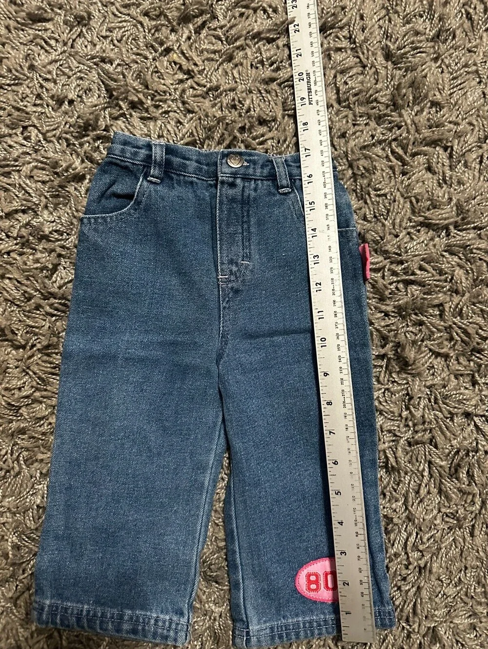 Vintage y2K 2005 Strawberry Shortcake Denim Baby Jeans Size 18M